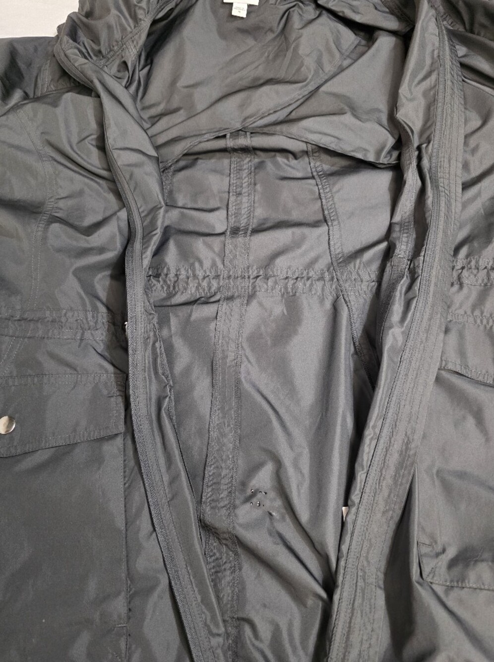 J. Jill PureJill Fit Black Water Repellent Lightweight Packable Jacket Size XL - Picture 10 of 13